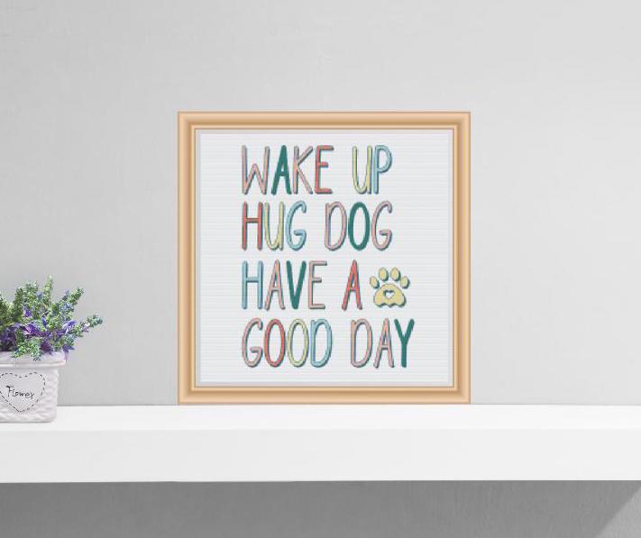 Wake up Dog Cross stitch pattern