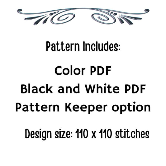 2 pots of plant cross stitch pattern