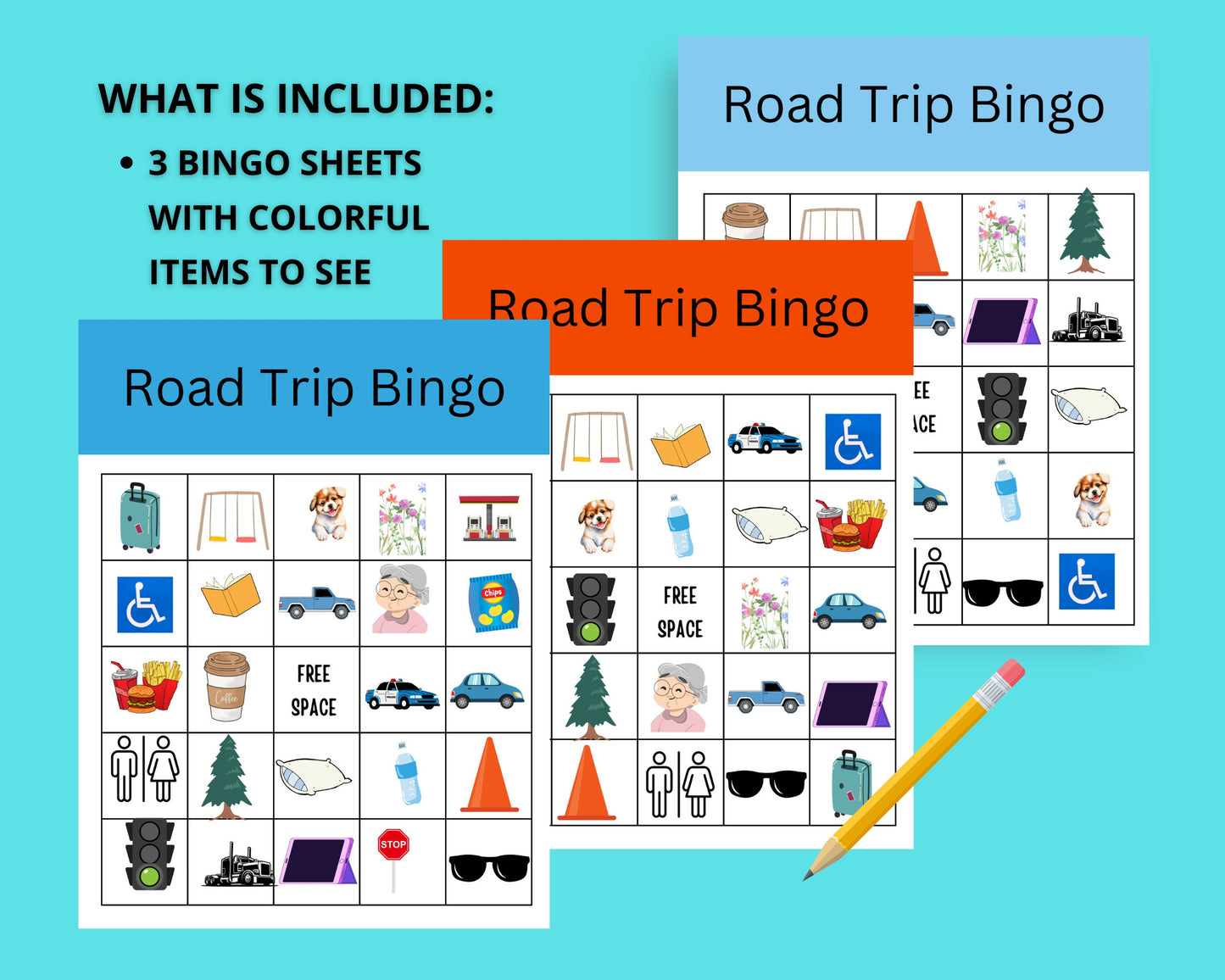 Road Trip Bingo Cards