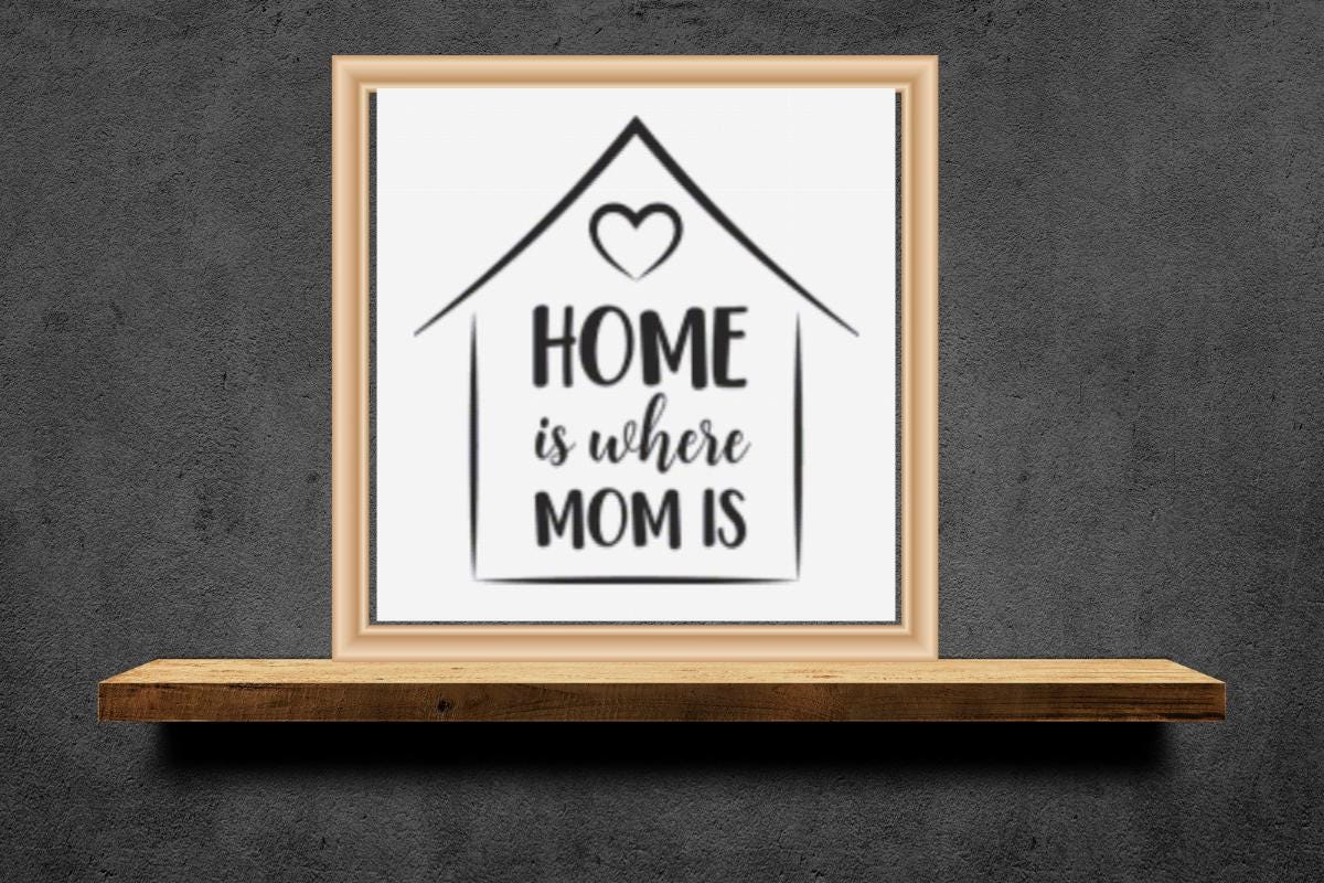 Home is where mom is cross stitch pattern