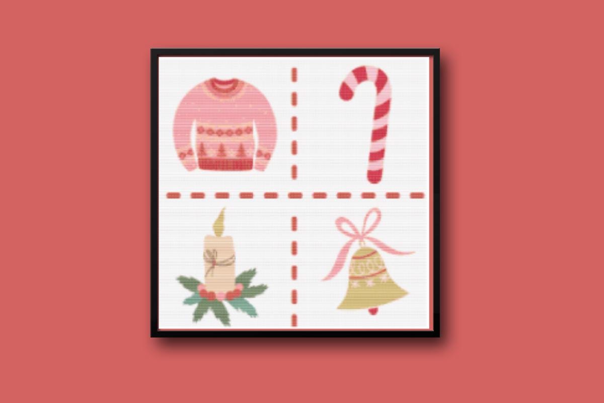 Christmas sweater Sampler Cross stitch pattern