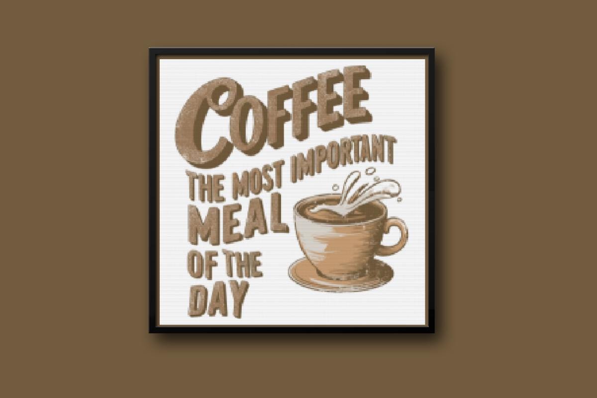 Most important Meal Cross stitch pattern