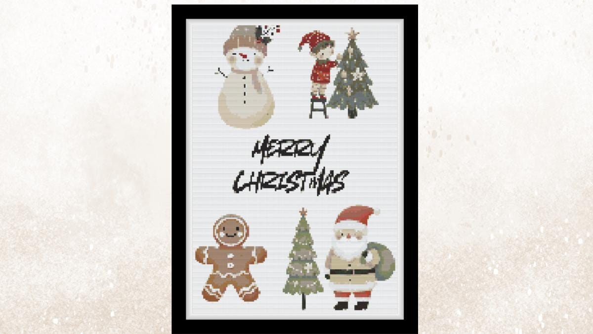 Merry Christmas Snowman Sampler