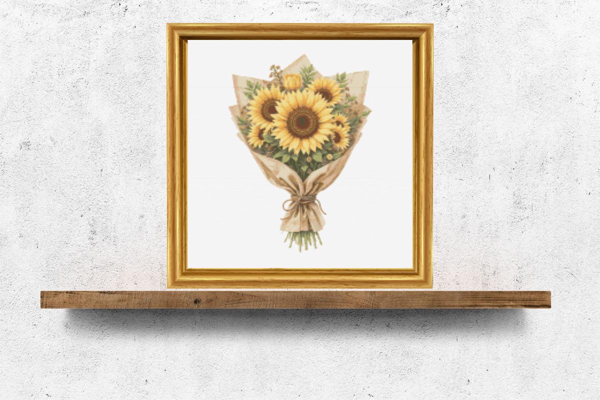 Sunflowers cross stitch pattern