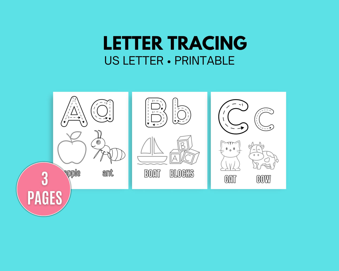 Alphabet Tracing Pages