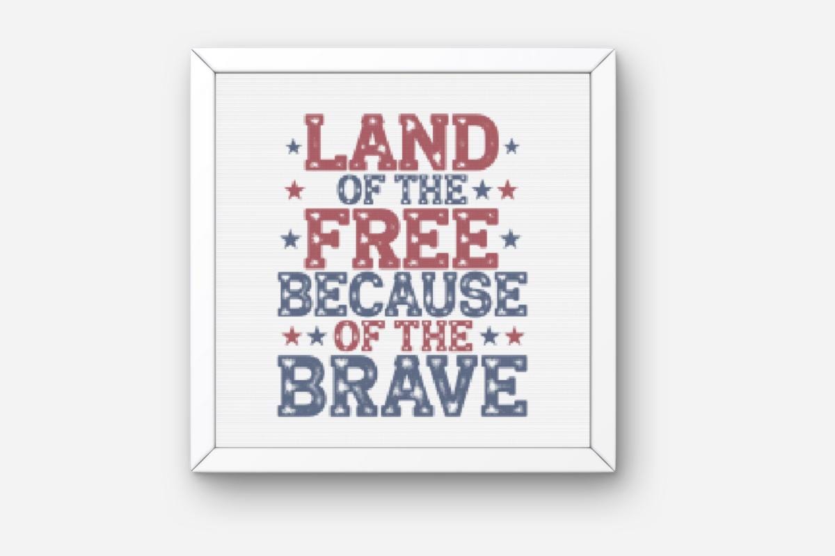 Land of the Free cross stitch pattern