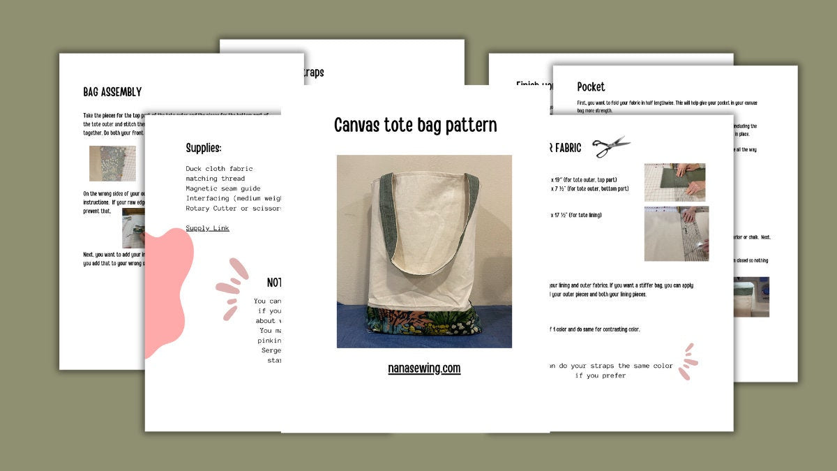 Canvas Tote Bag Pattern