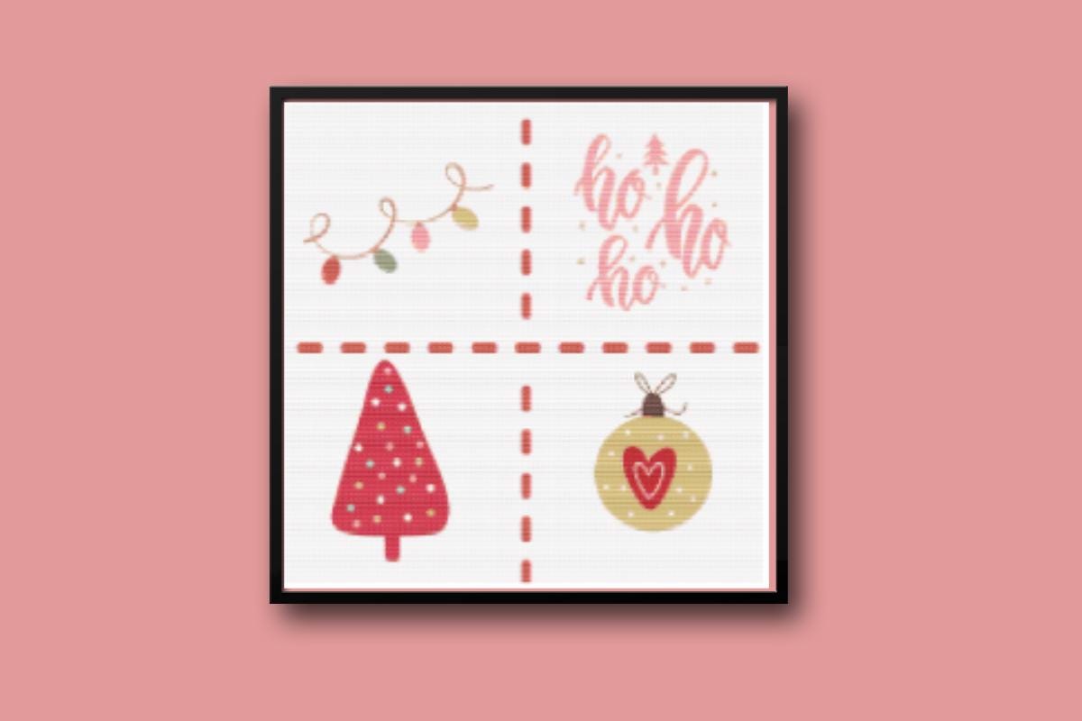 Christmas ho ho ho Sampler Cross stitch pattern