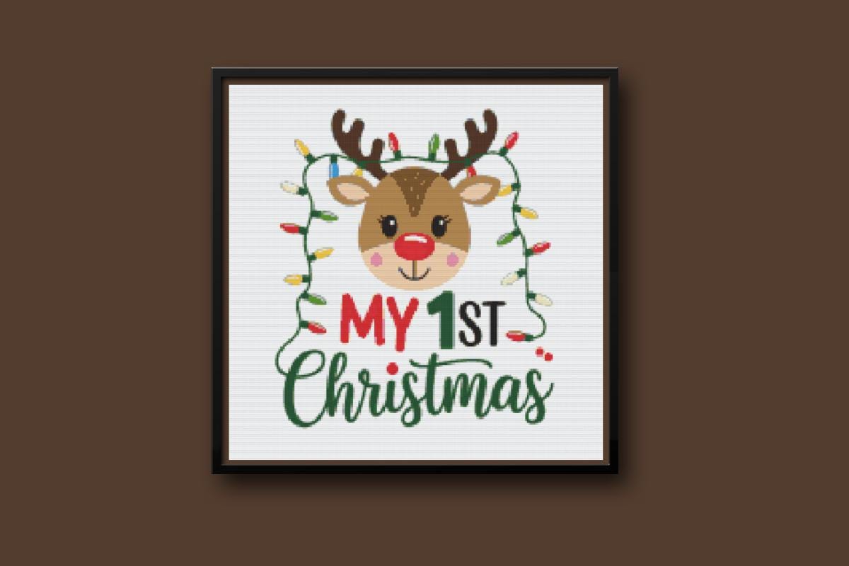 1st Christmas Cross stitch pattern
