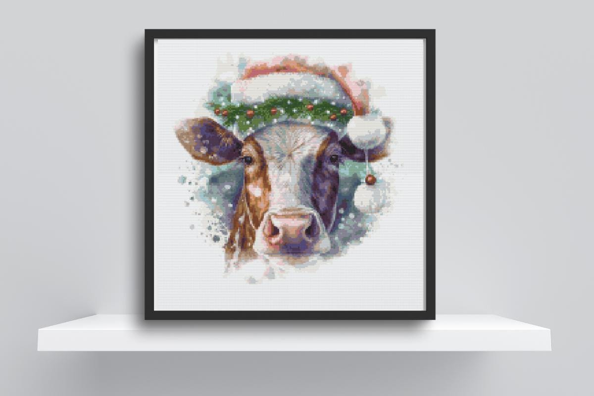 Christmas cow stitch pattern
