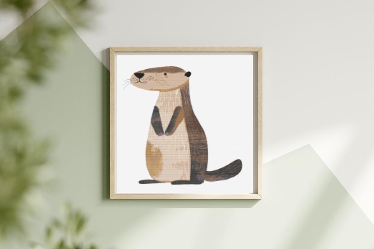 Beaver cross stitch pattern