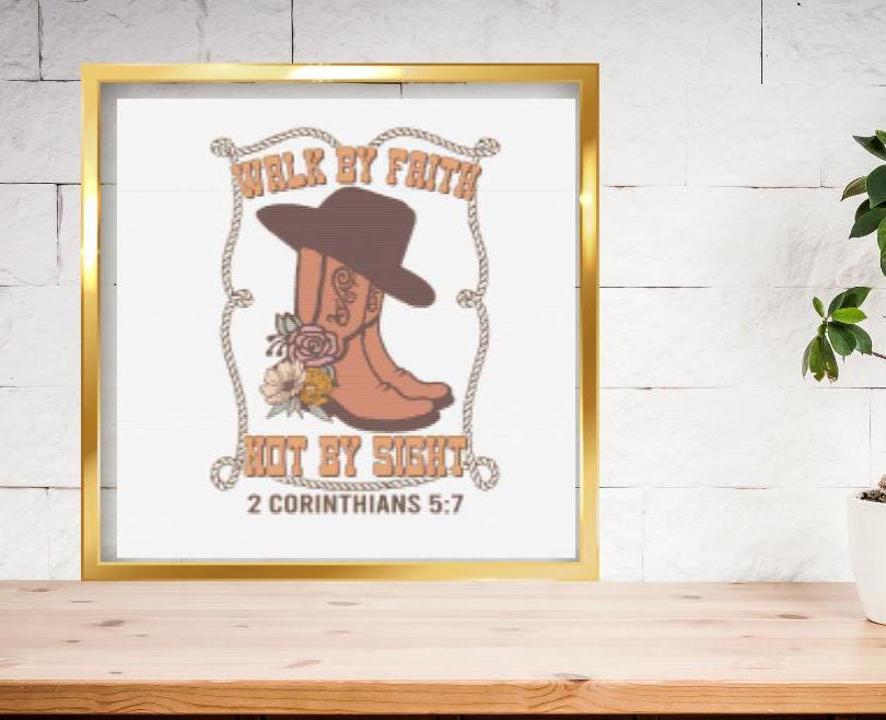 Walk by Sight cross stitch pattern
