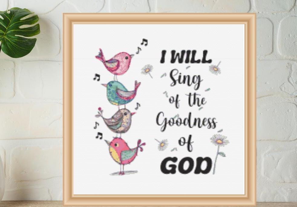 I will sing cross stitch pattern