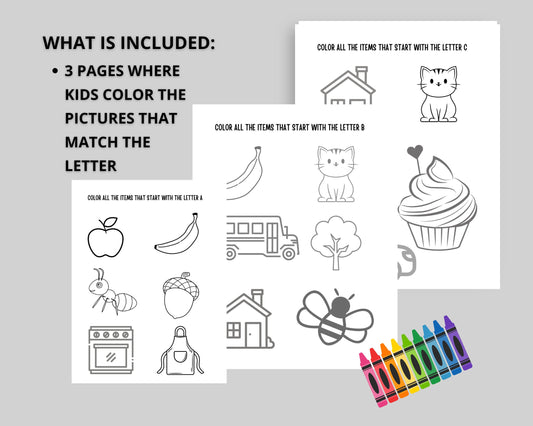 Alphabet Sounds Coloring Pages