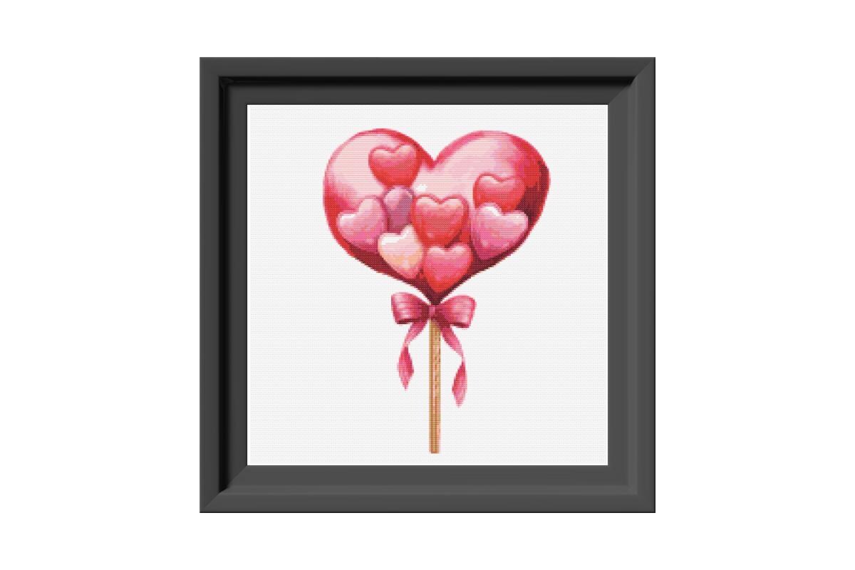 Valentine's Day heart Cross stitch pattern
