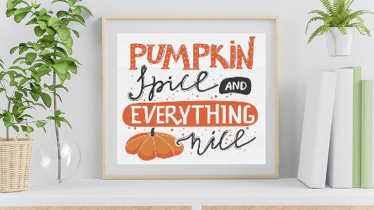 Pumpkin Spice cross stitch pattern
