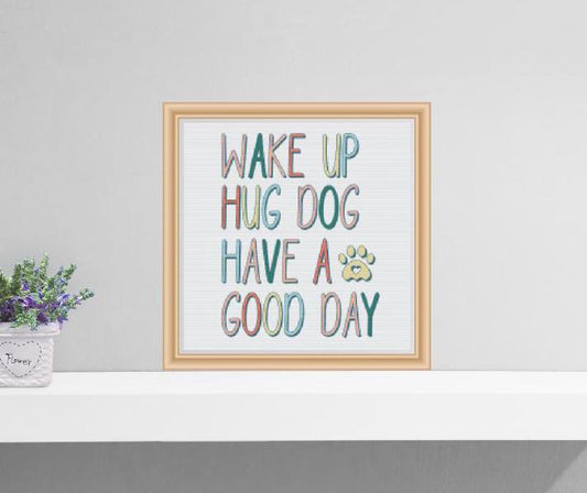 Wake up Dog Cross stitch pattern