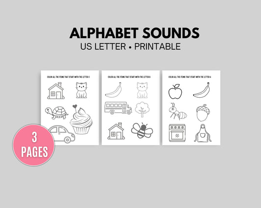 Alphabet Sounds Coloring Pages