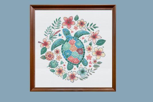 Sea Turtle cross stitch pattern