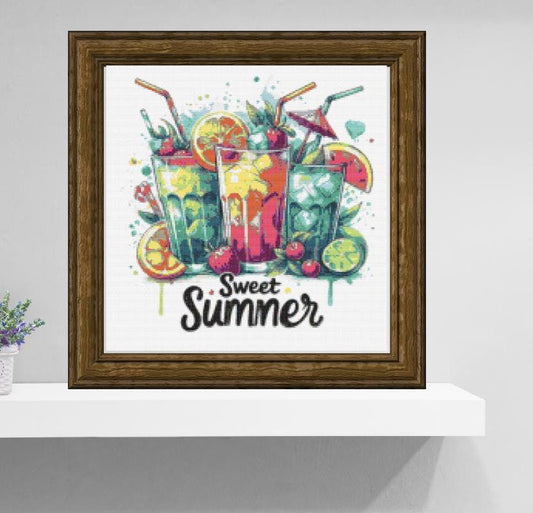 Sweet summer cross stitch pattern