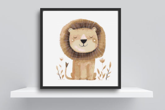 Lion cross stitch pattern
