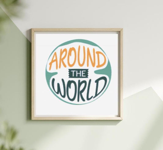 Around the World travel cross stitch pattern