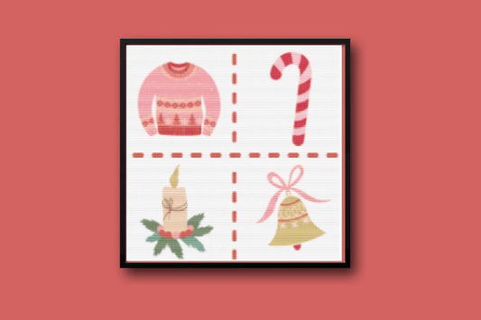 Christmas sweater Sampler Cross stitch pattern