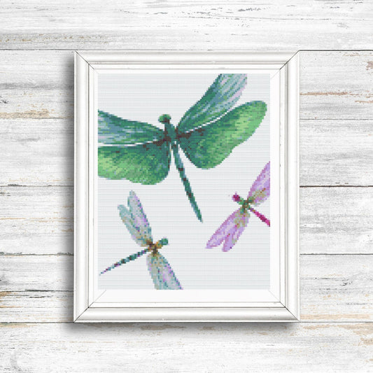 Dragonflies cross stitch pattern