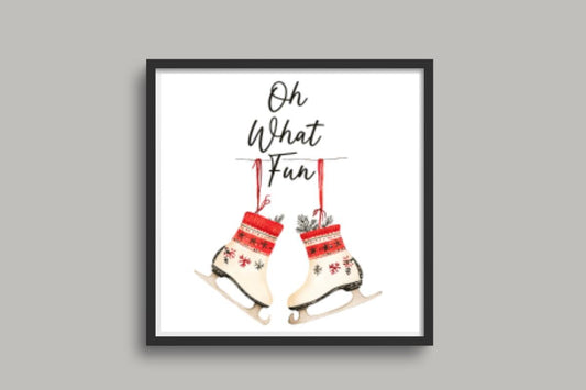 Christmas Skates cross stitch pattern