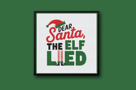 Dear Santa Cross stitch pattern