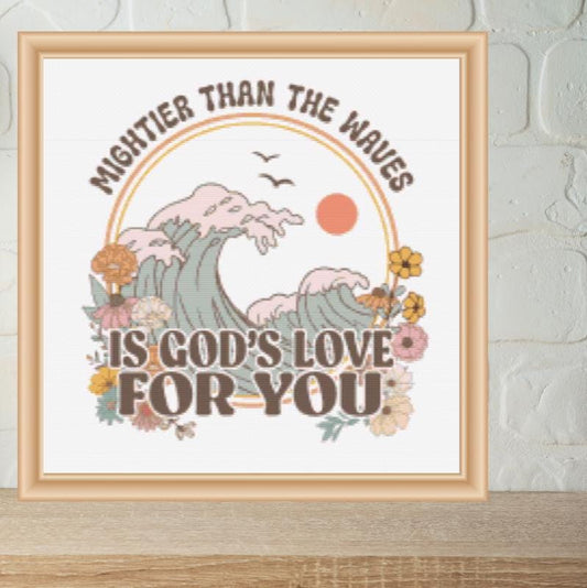 God's Love for you scripture cross stitch pattern
