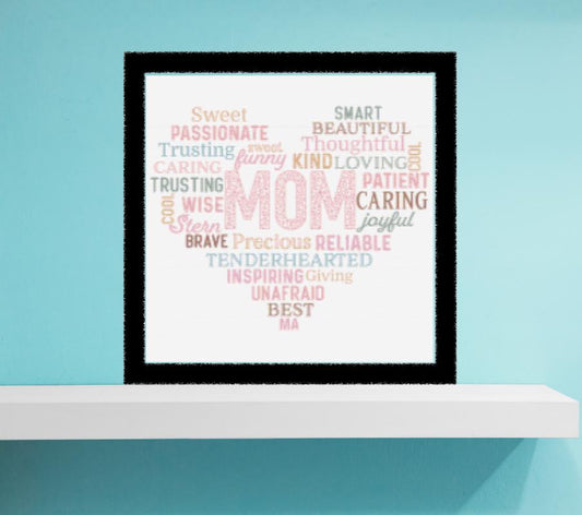 Mom Heart cross stitch pattern