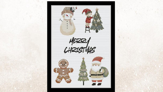 Merry Christmas Snowman Sampler