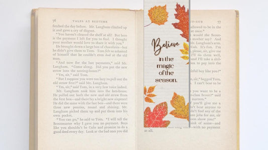 Believe In The Magic cross Stitch bookmark, Fall  Bookmark