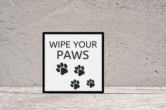 Wipe your paws quote Cross stitch pattern