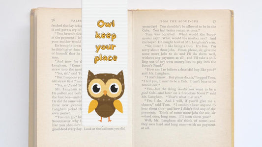 Owl cross Stitch bookmark
