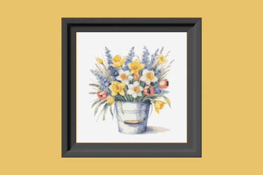 Spring small bouquet Cross stitch pattern