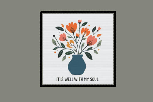 It Is well Scripture Cross stitch pattern