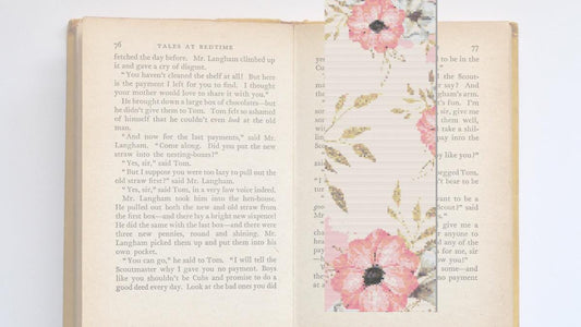 Flowers cross Stitch bookmark,