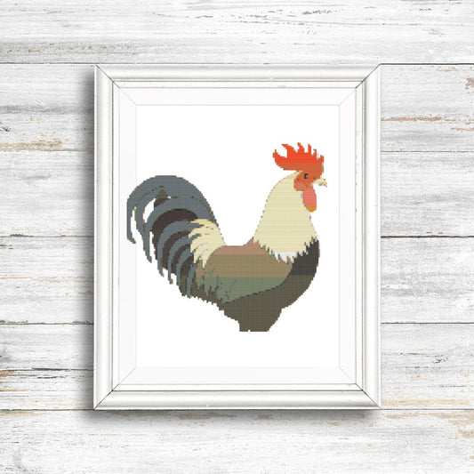 Rooster cross stitch pattern