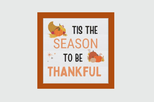 Fall Thankful cross stitch pattern