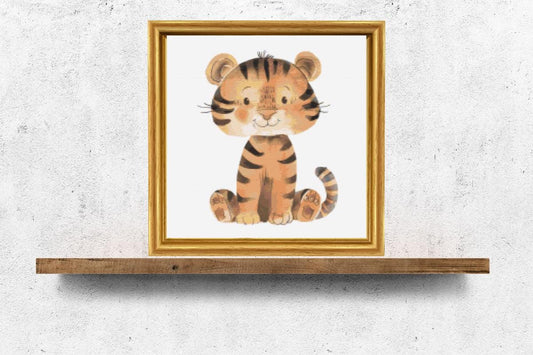 Tiger cross stitch pattern