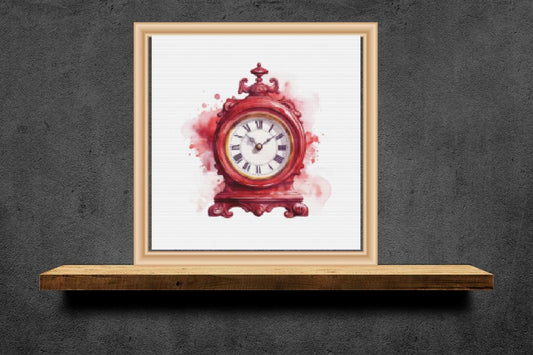 Clock Cross stitch pattern