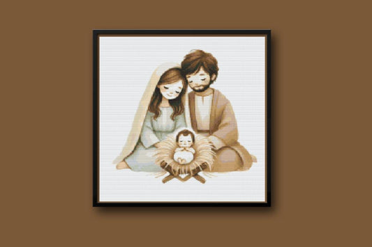 Simple Nativity Cross stitch pattern