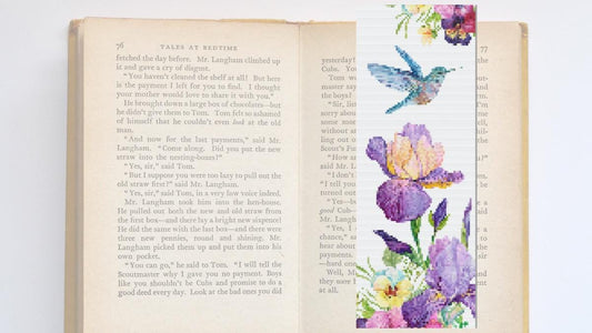 Hummingbird cross Stitch bookmark