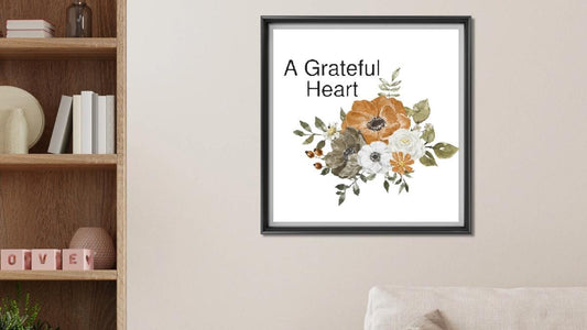Grateful Heart cross stitch pattern
