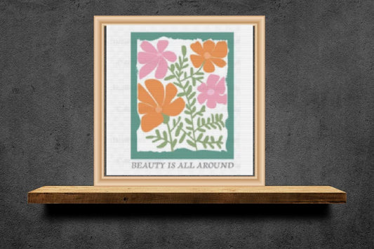 Beauty Retro Flowers Cross stitch pattern