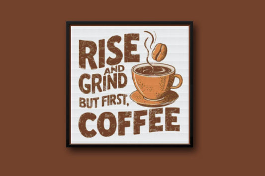 Rise and Grind Cross stitch pattern