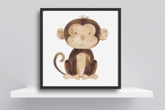 Monkey cross stitch pattern