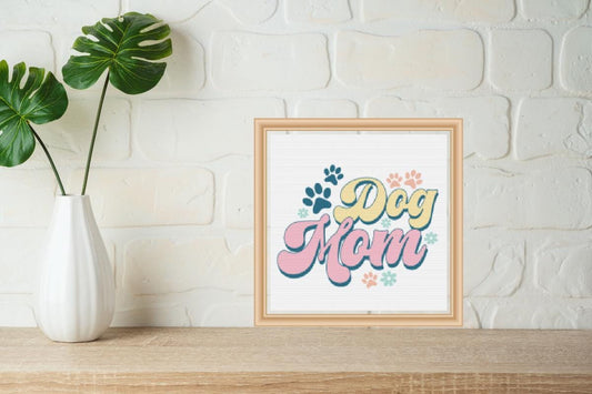 Dog mom quote Cross stitch pattern
